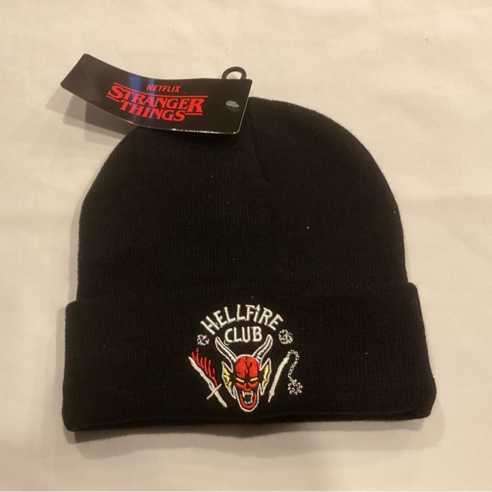 Stranger Things Hellfire Club Black Beanie